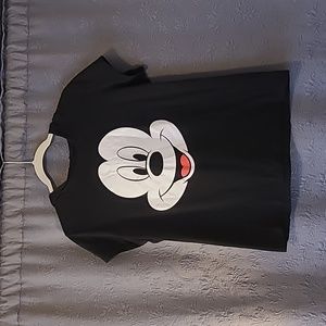 🌸 Disney Mickey Mouse Hood with ears Short Sleeve Tee, XL